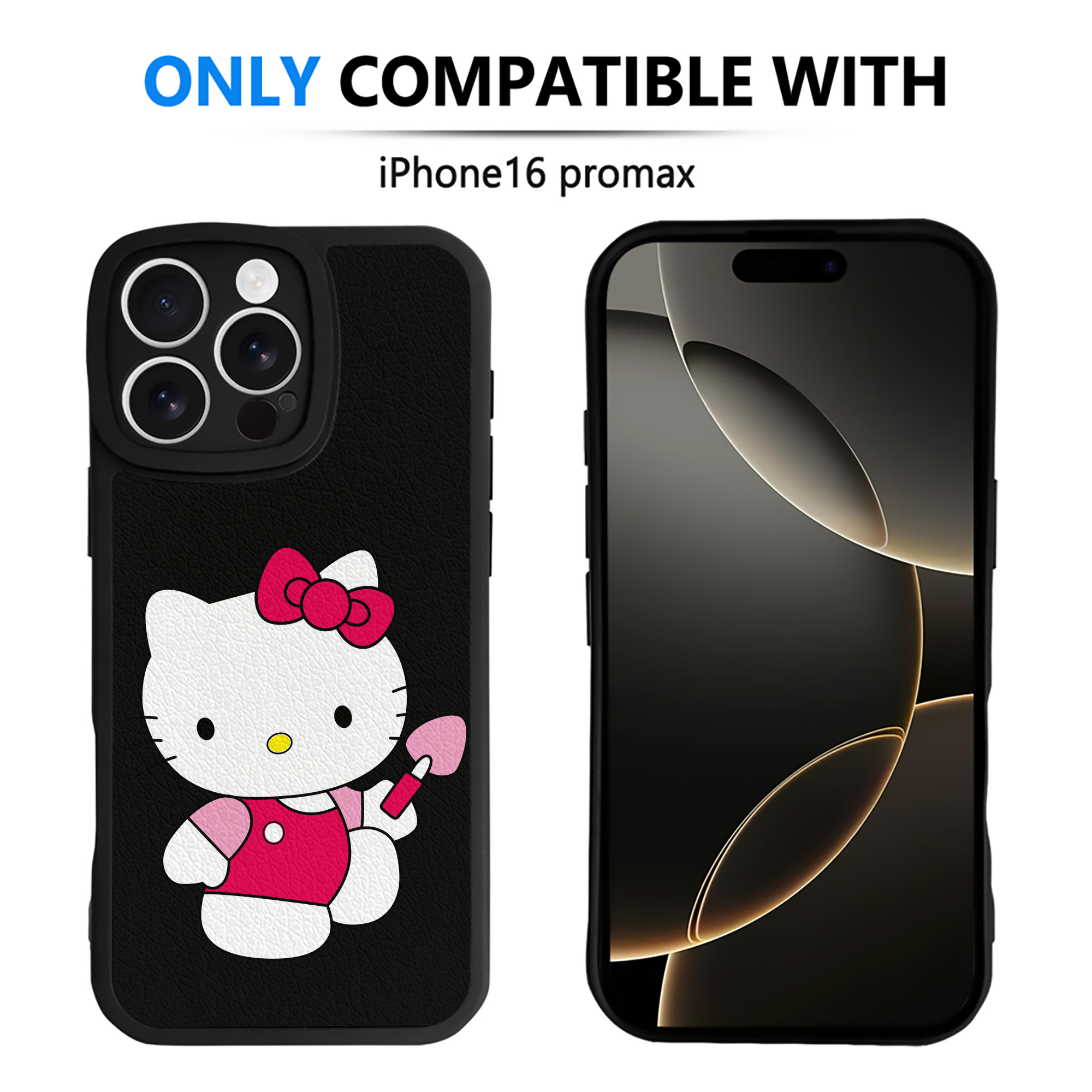 （画像用） Hello Kitty ハローキティ 【iPhone 16シリーズ対応】シリコンスマホケース（レザー調） 材質：シリコン